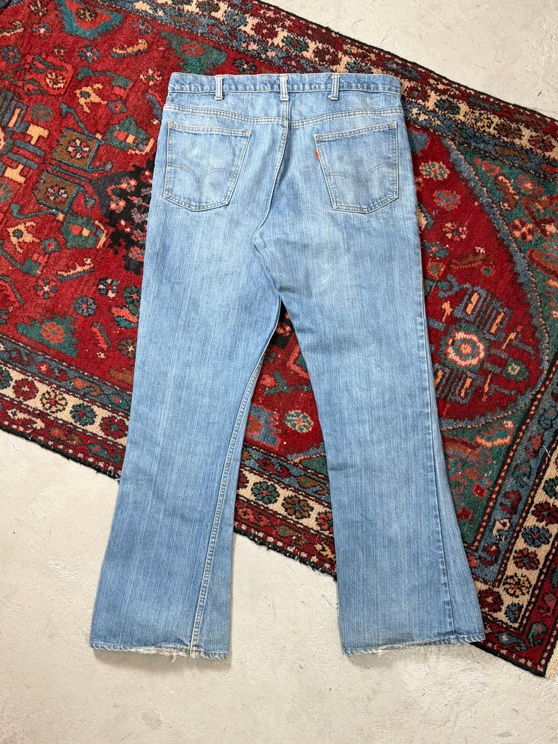 70's USA Made 빈티지 리바이스 646 벨바텀 부츠컷 오렌지탭 상품이미지4