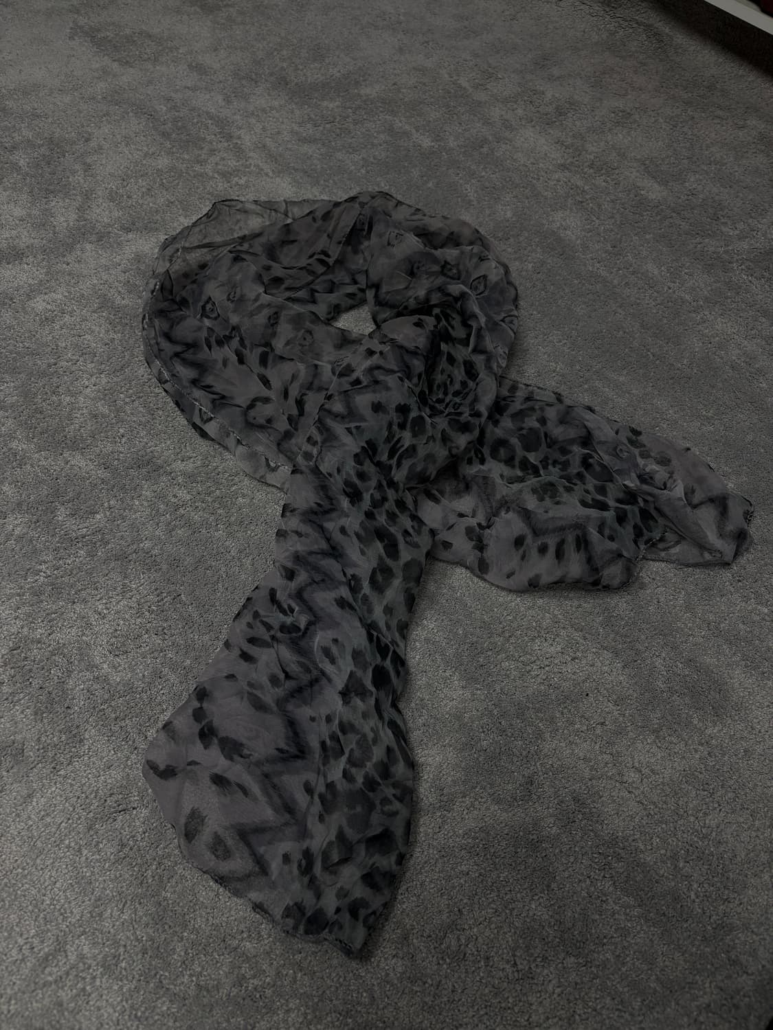 Vintage v-kei gothic punk leopard scarf 상품이미지3