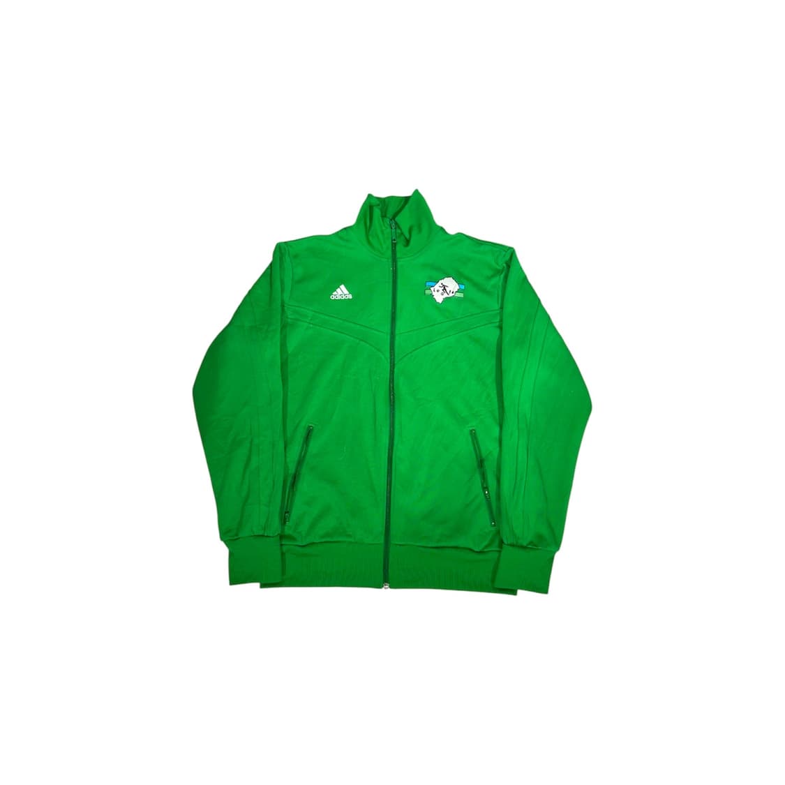 아디다스 그린 빅 로고 오버핏 트랙탑 져지 L 상품이미지5