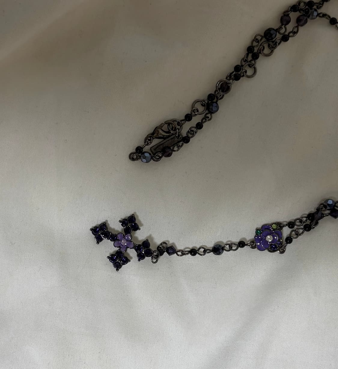 anna sui 안나수이 보라 십자가 장미 목걸이 상품이미지2