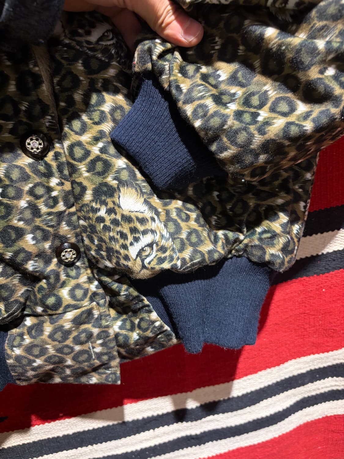 Leopard fur quilting jacket / 레오파드 봄버자켓 상품이미지5