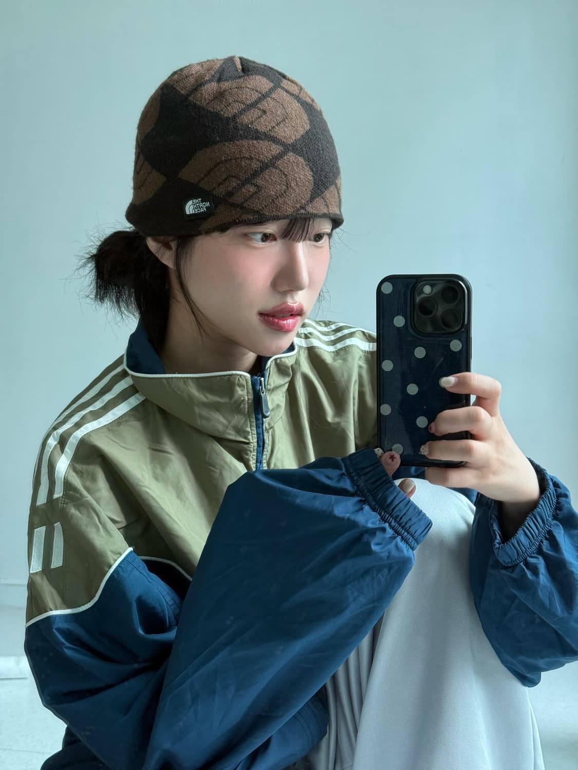 노스페이스 브라운 아크릴 비니 상품이미지2