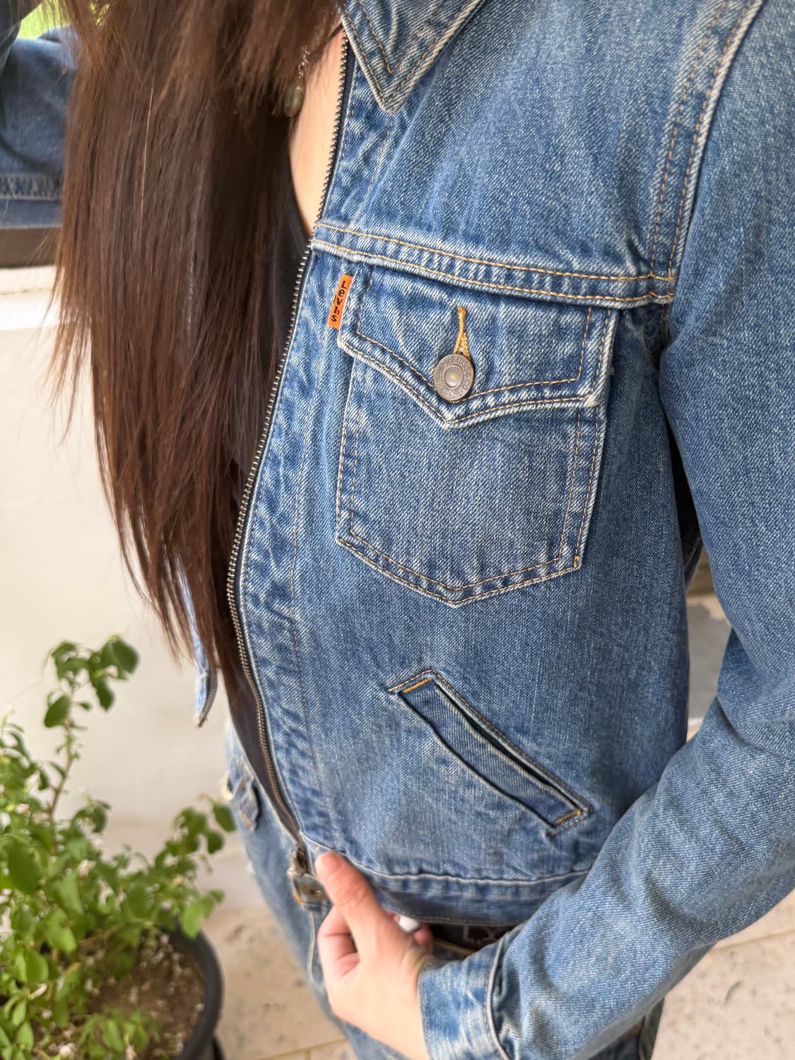 리바이스 오렌지탭 집업 트러커 데님자켓 상품이미지6