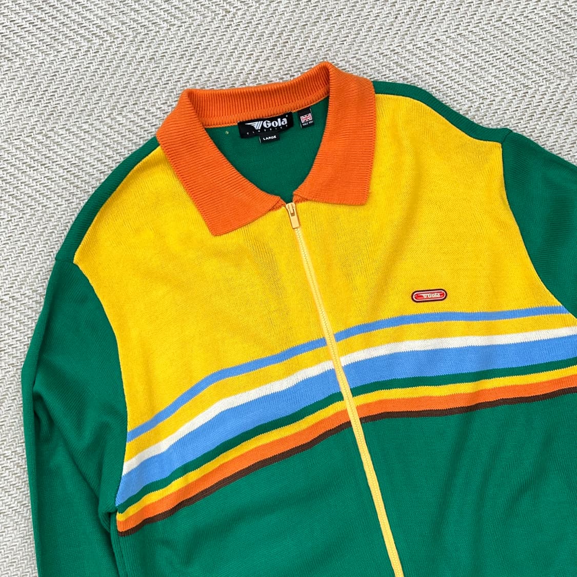 고라 배색 니트 집업 r2762 상품이미지3