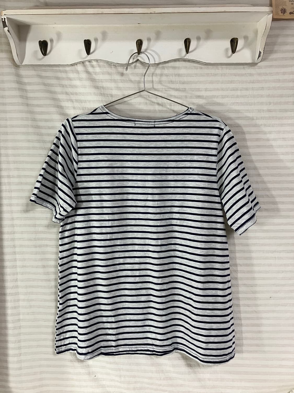 빈티지 스트라이프 플라워 반팔 1018 y2k 스트릿 갸루 펑키 일본빈티 상품이미지2