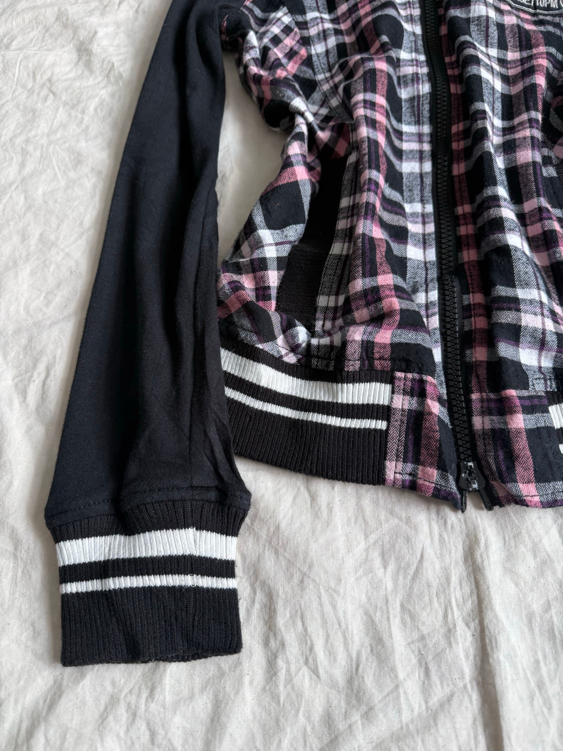 스카이봄버 캐캐체 펑크 투웨이 체크 집업 상품이미지2