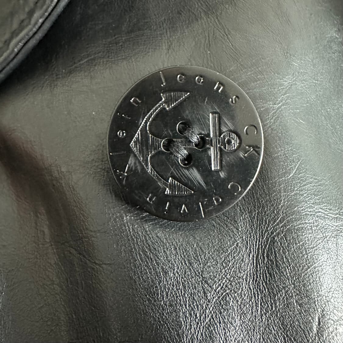 캘빈클라인 90’s 헤비 레더 트렌치코트 상품이미지8