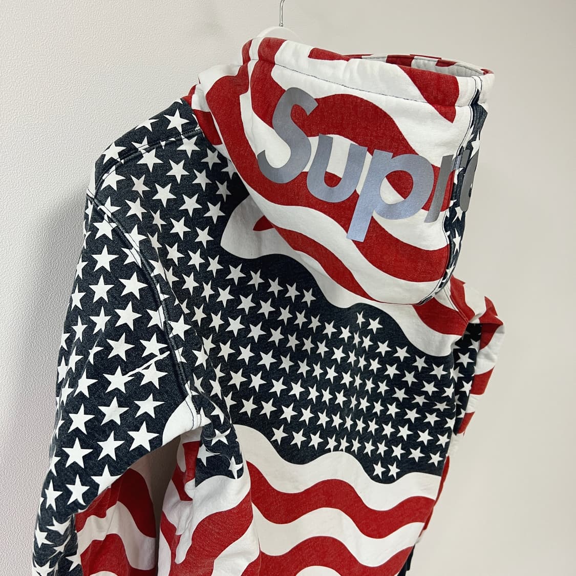 슈프림 14FW 3M 리플렉티브 성조기 써멀 후드집업 상품이미지3