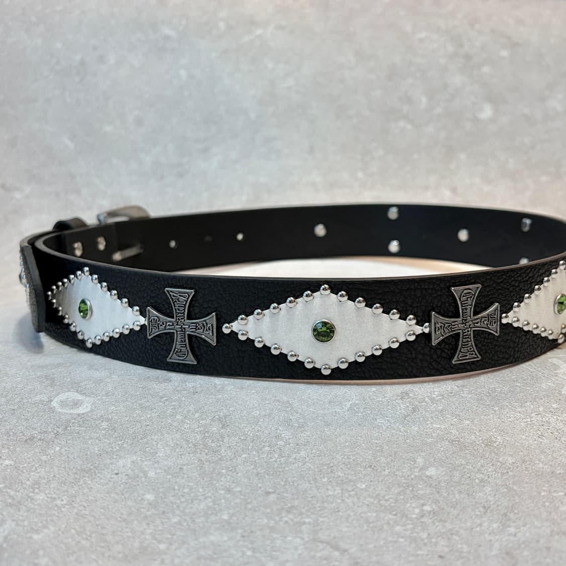 Oribell 에스닉 다이아 크로스 스터드y2k 웨스턴 가죽 벨트 상품이미지7