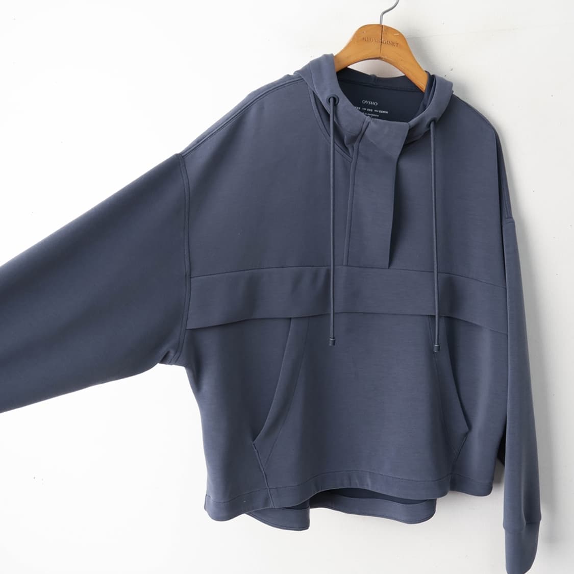 55/오이쇼 소프트 모달 반집업 후드티 상품이미지5