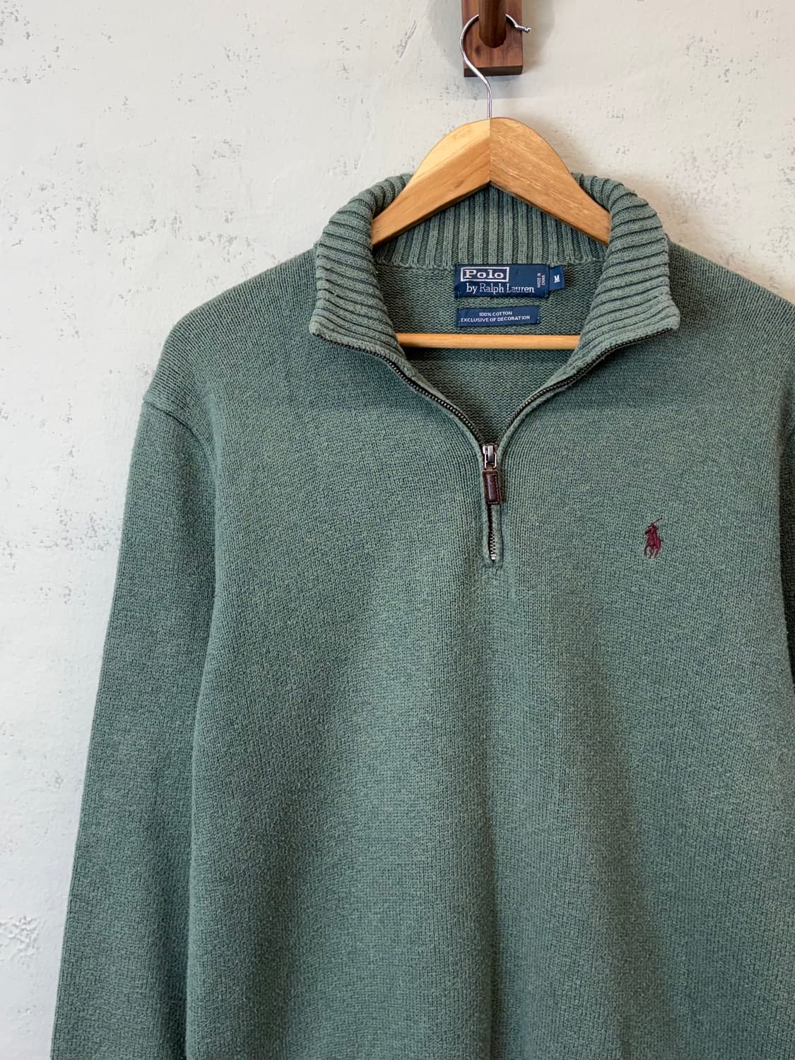 폴로랄프로렌 빈티지 코튼 반집업 니트 상품이미지5