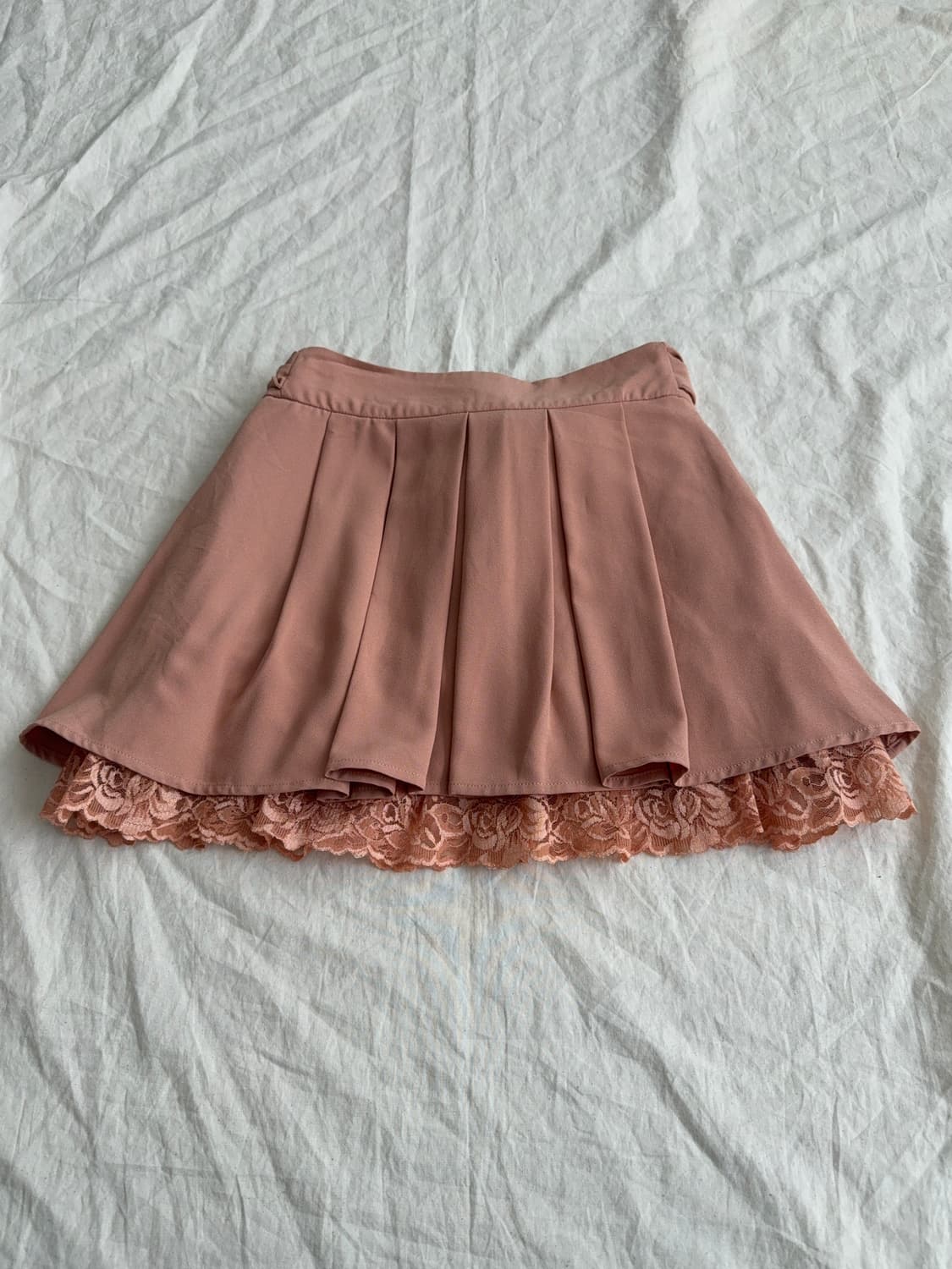 로걀 레이스캉캉 백포인트 플리츠 미니스커트 상품이미지5