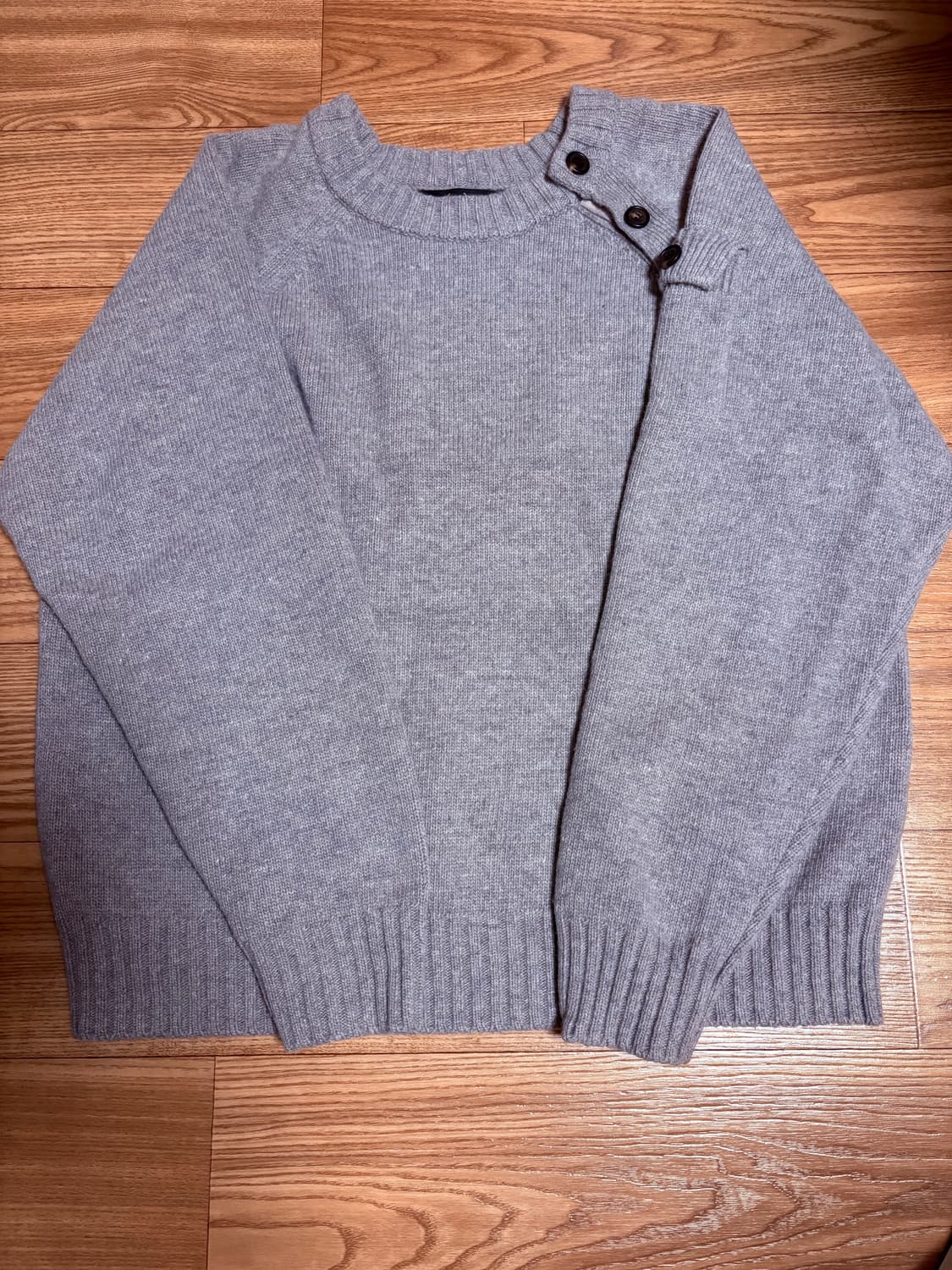 [1] Military Henry Neck Knit 더스트베이지  상품이미지3