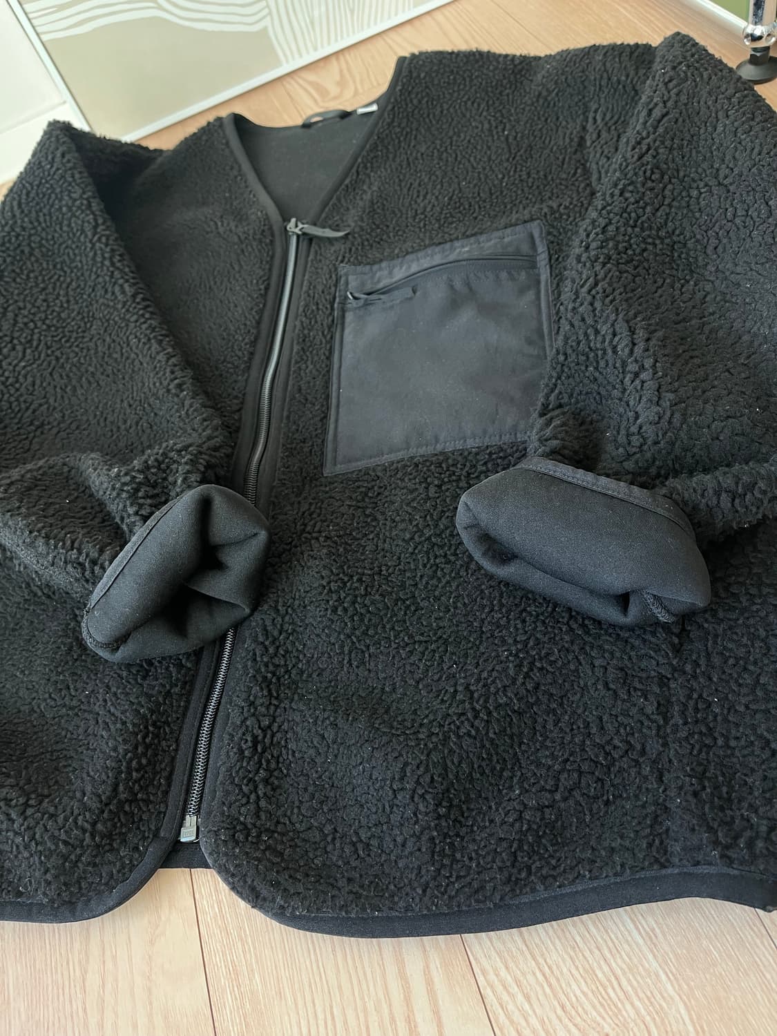 유니클로)) UU라인 제품 V넥 재킷,점퍼 L사이즈 상품이미지4