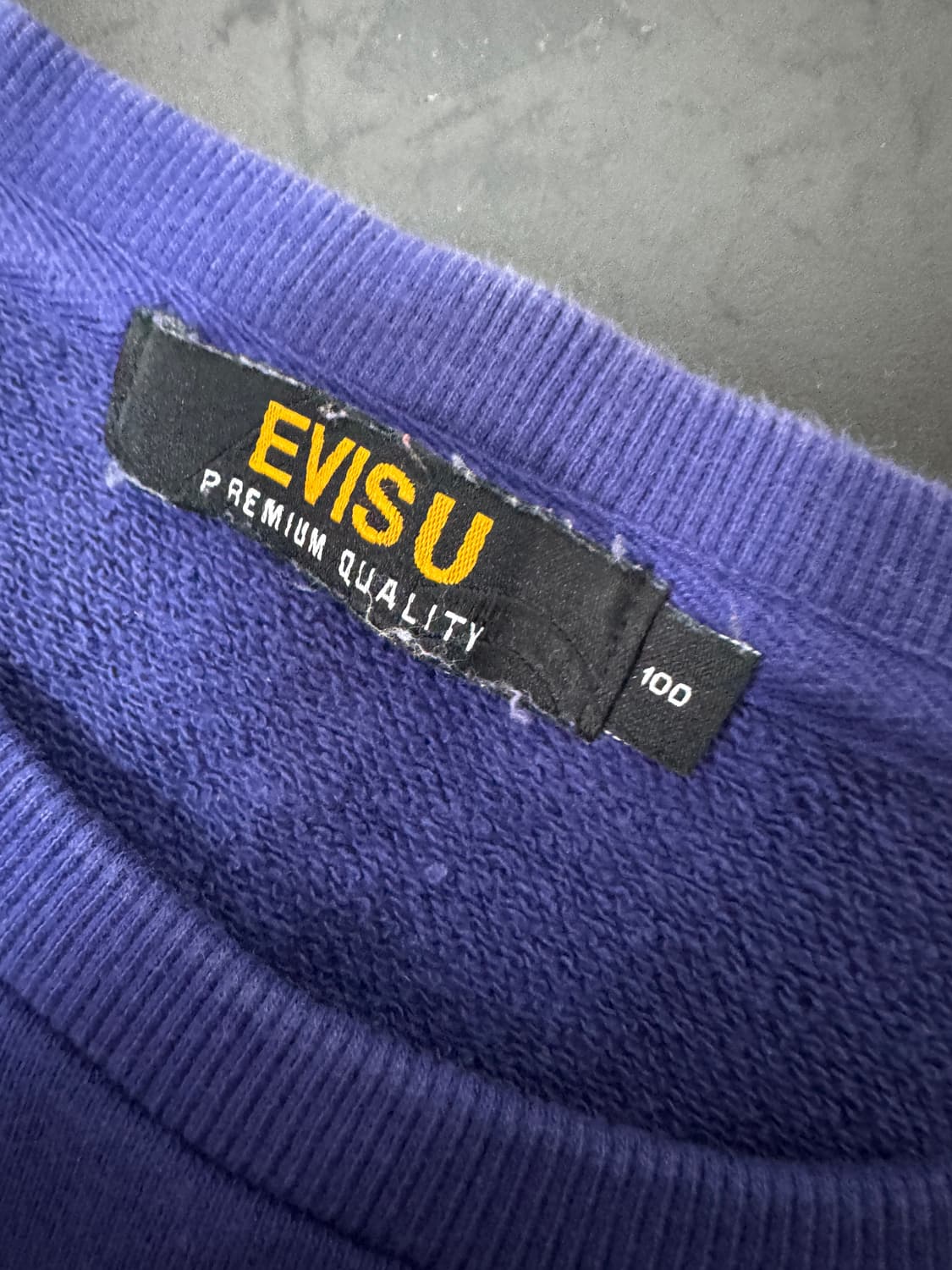 EVISU 에비수 퍼플 캐릭터 스웻 맨투맨 L 상품이미지3