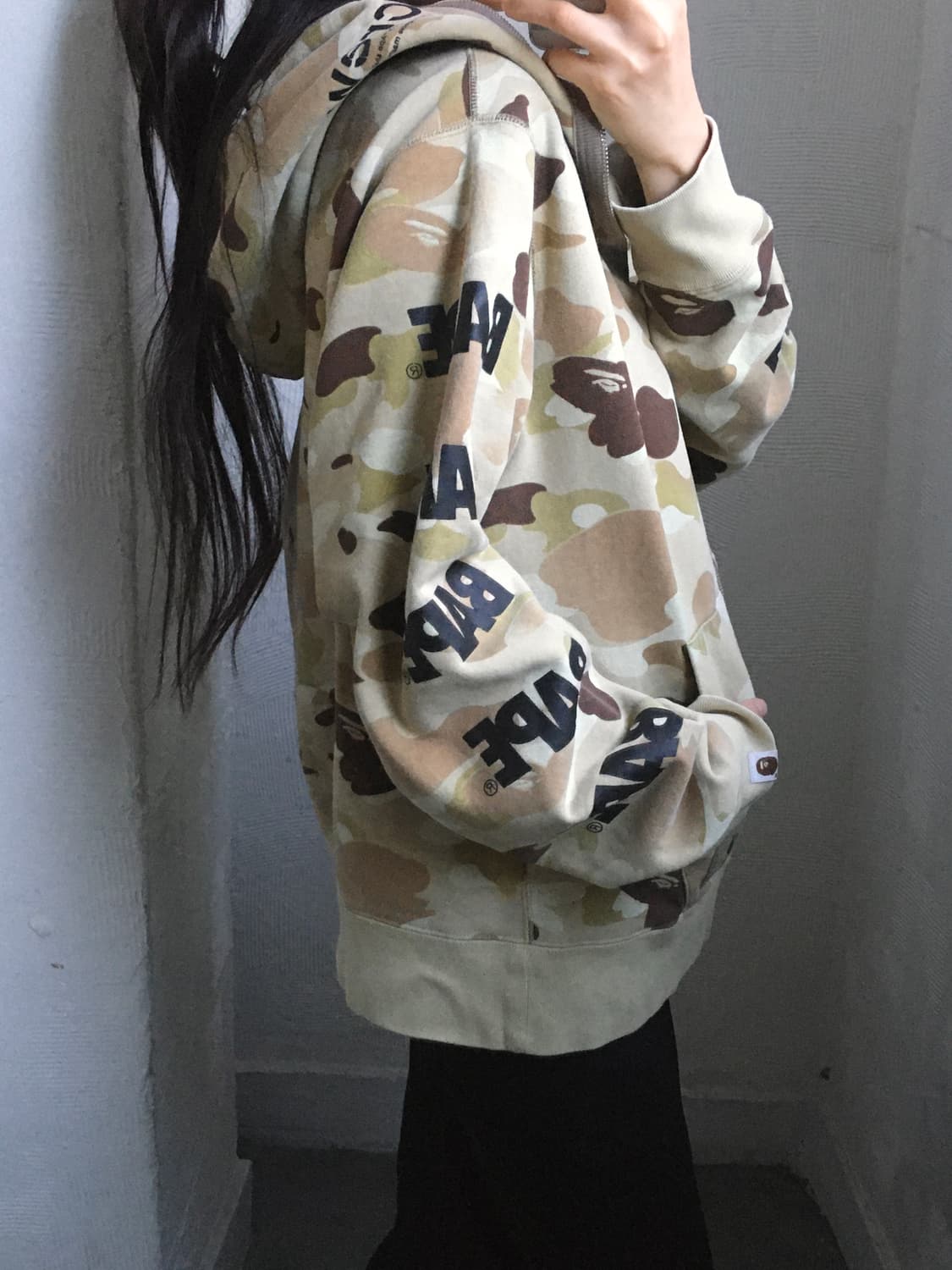 Bape 베이프 그라데이션 카모 로고 풀집 후디 상품이미지1
