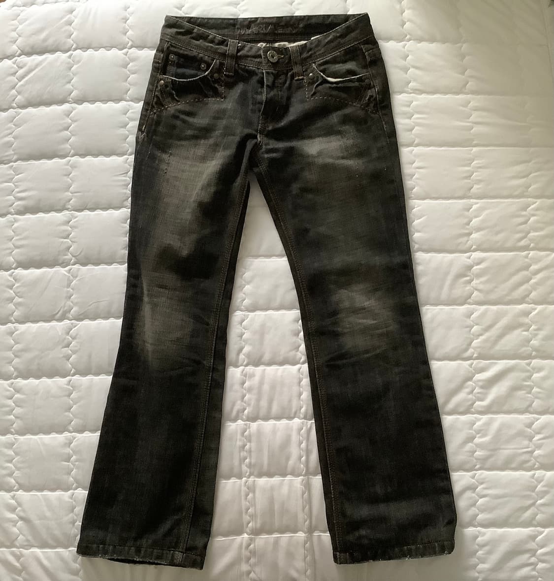 빈티지 y2k 로우라이즈 스트레이트 데님 상품이미지2