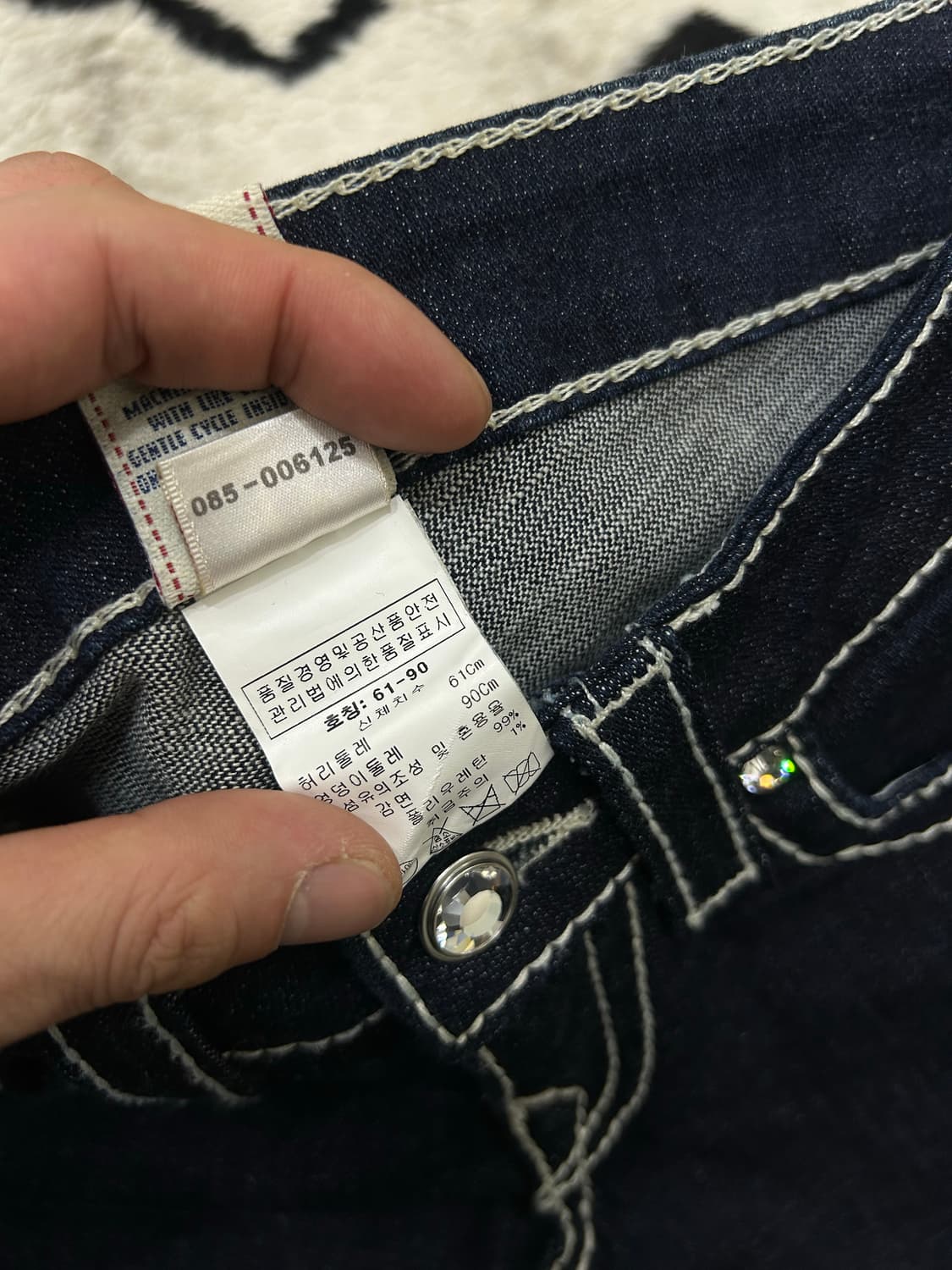 [24]트루릴리전 큐빅 디스코 Billy 데님팬츠/진청/스판 상품이미지5