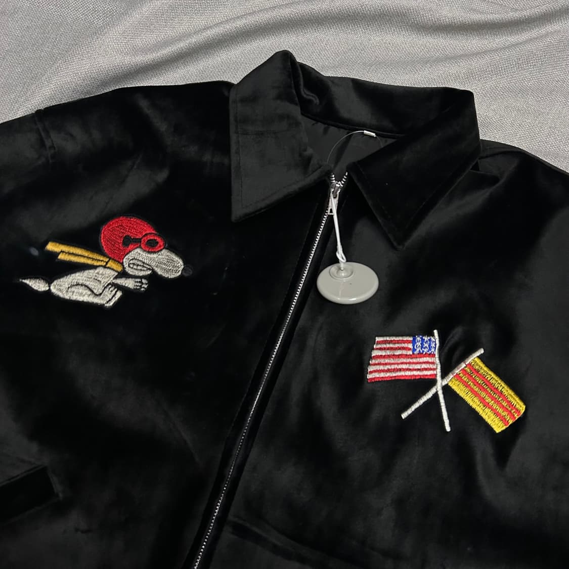 Vintage Snoopy Embroidery Velvet Jacket 상품이미지4