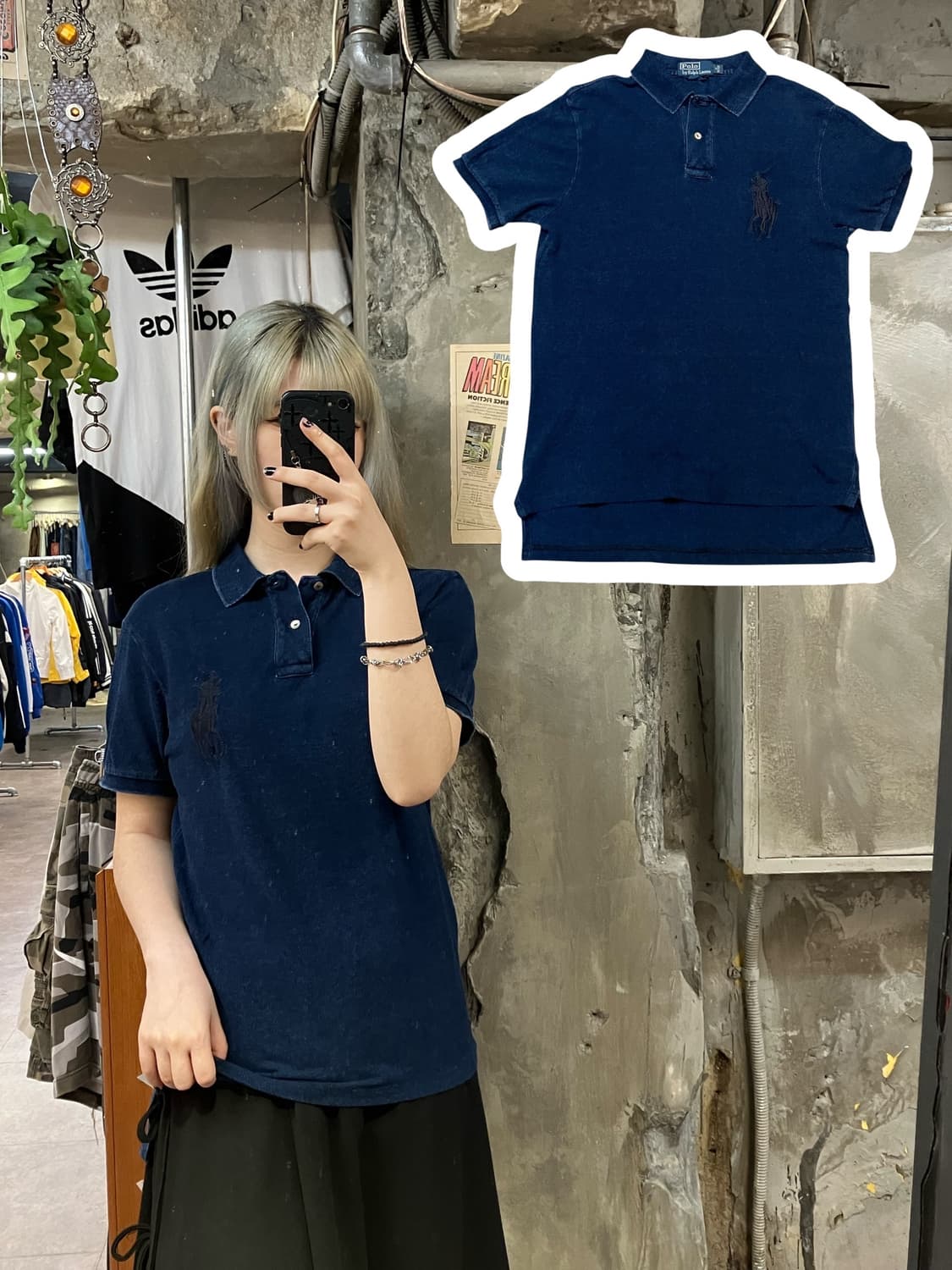 폴로 카라 반팔 네이비 M  #csz826 상품이미지1