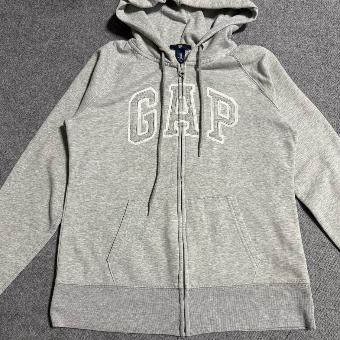 딱붙핏 갭 그레이 후드집업 s 상품이미지2