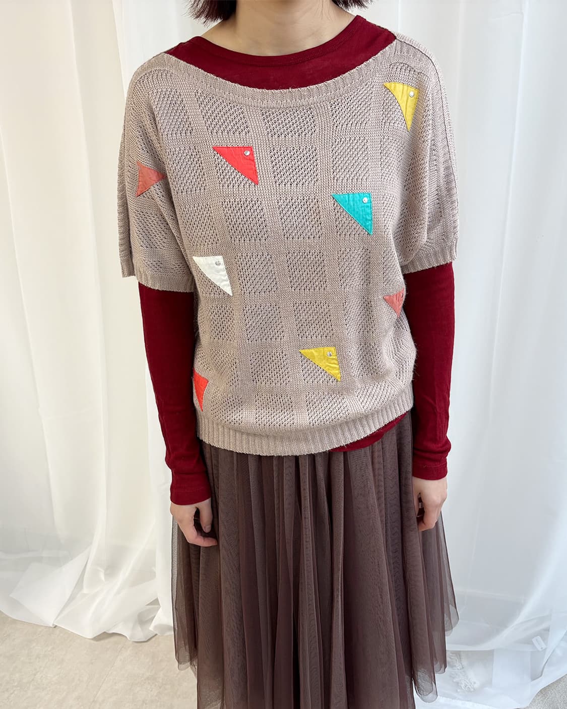 cetoi triangle patchwork pullover 상품이미지7