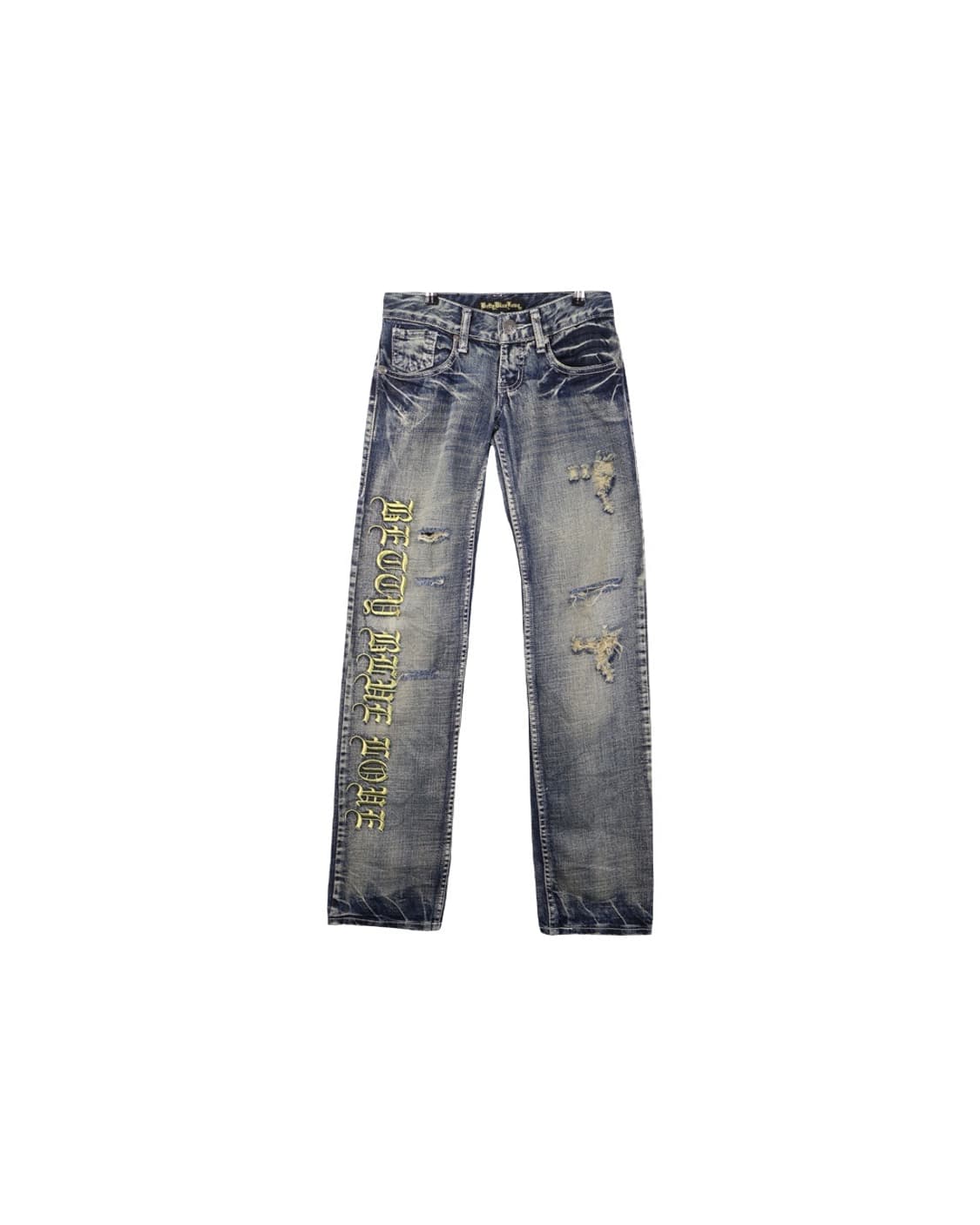 Jpn y2k printing damage detail jeans 상품이미지5