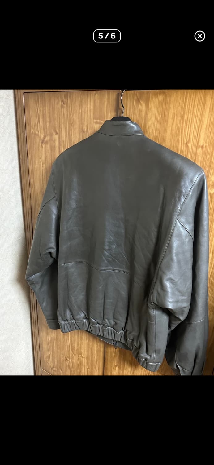 아모멘토 램스킨 레더 블루종 M사이즈 판매 상품이미지5