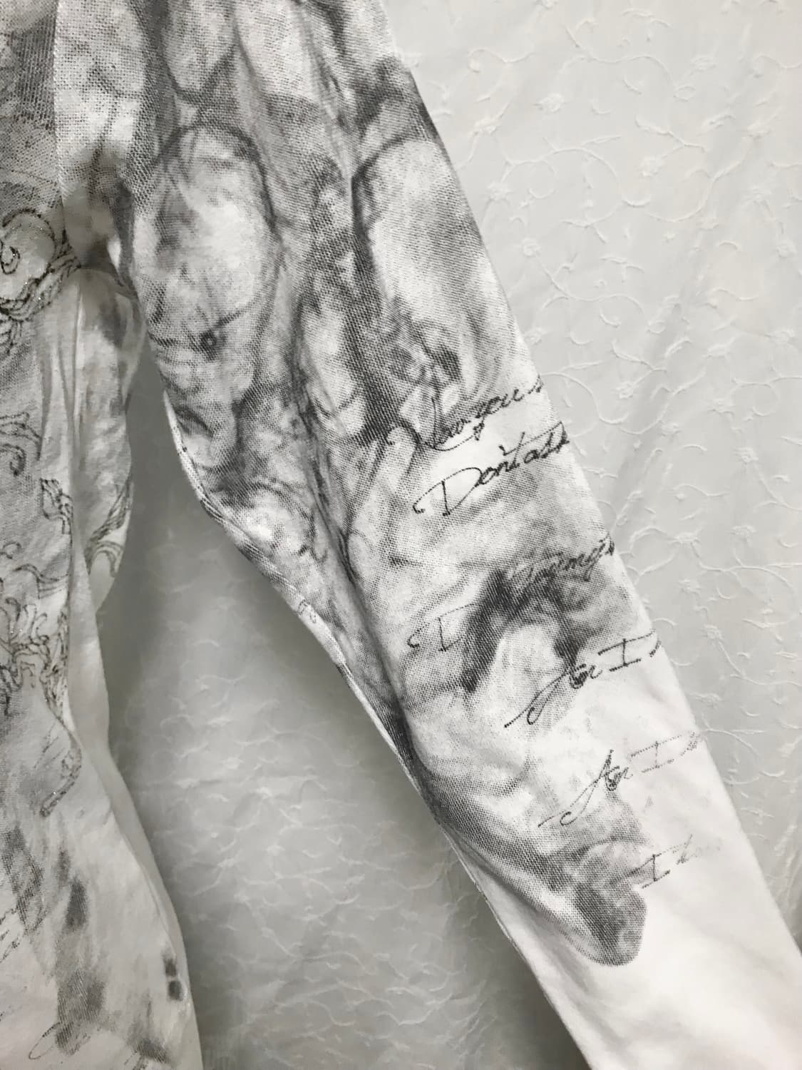 빈티지 펑크 레터링 스터드 자수 롱슬리브 탑 상품이미지8