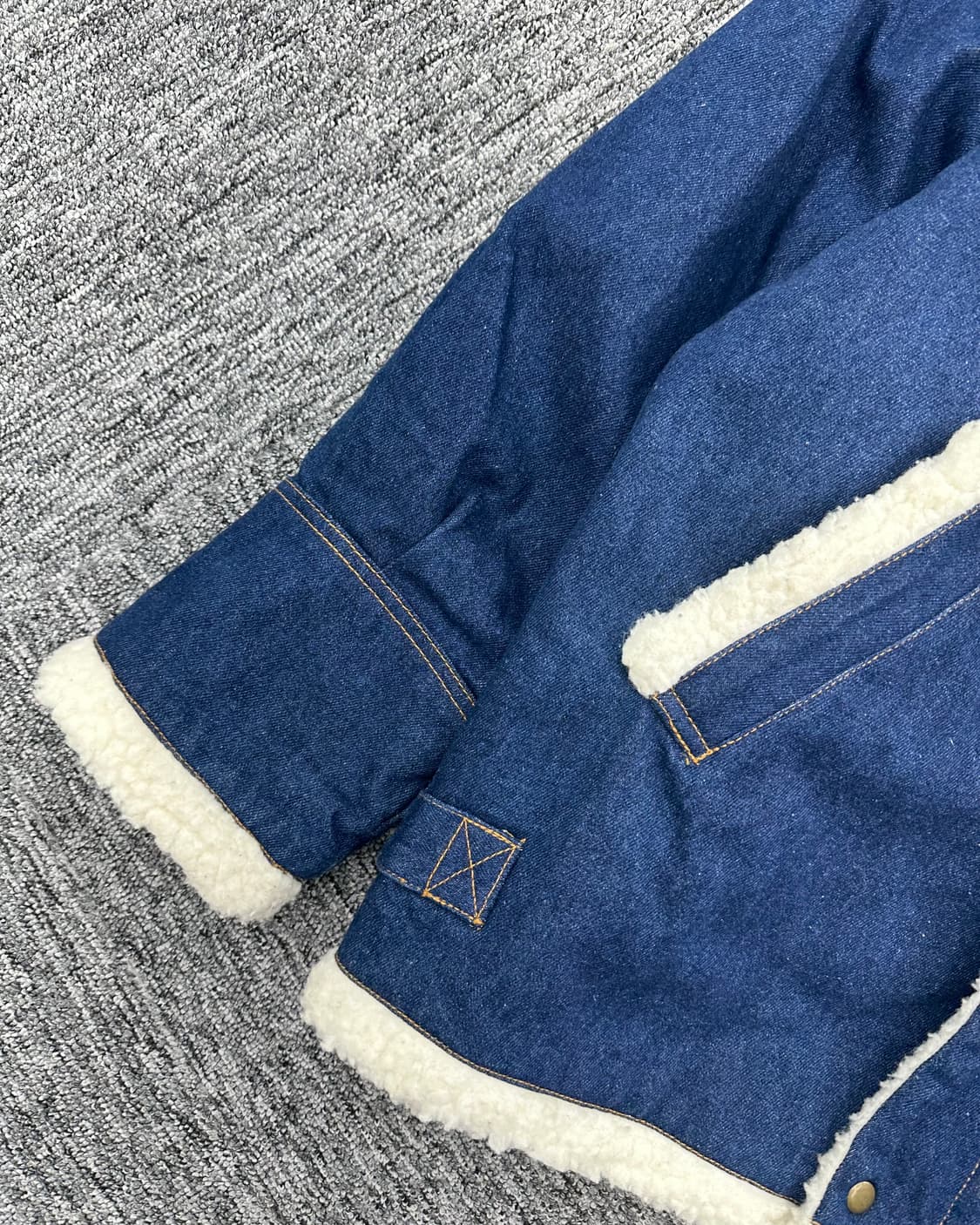 (L오버핏)B-3 TYPE 데님양털자켓-M1283 상품이미지3