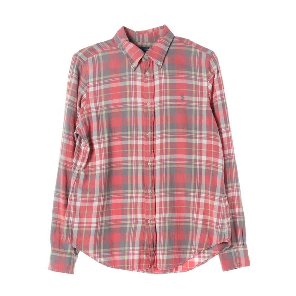 폴로 랄프로렌 클래식핏 핑크 그레이 체크 셔츠 L 상품이미지1