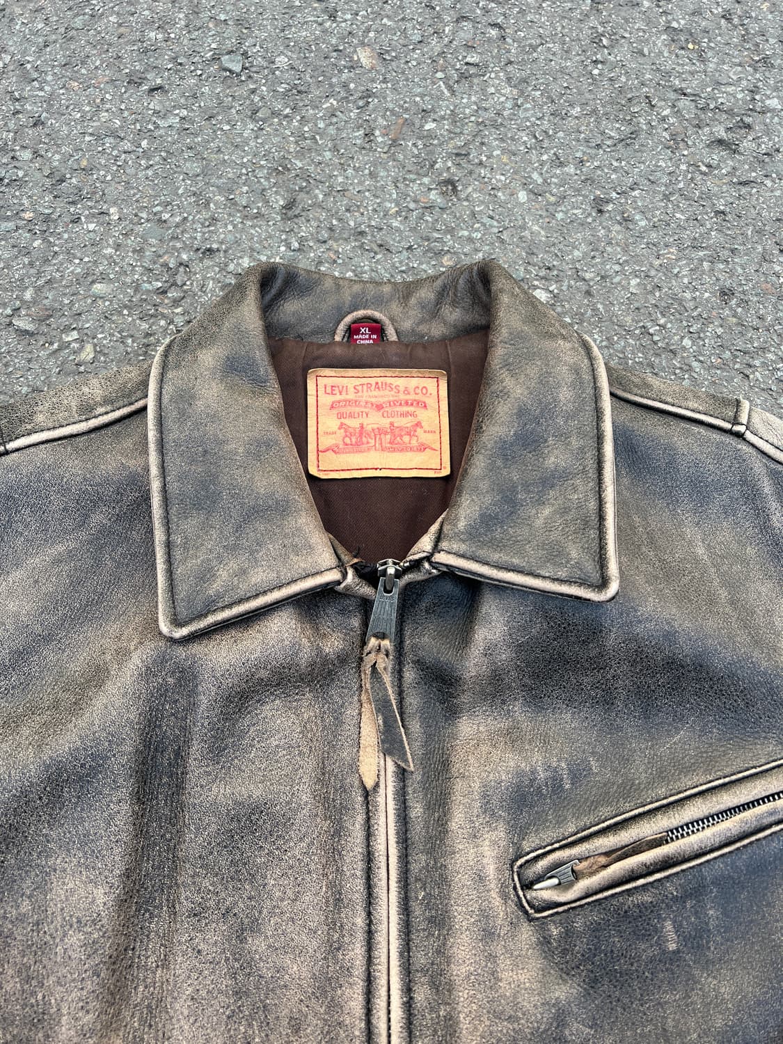 [XL] 90s 빈티지 리바이스 싱글 레더 상품이미지2