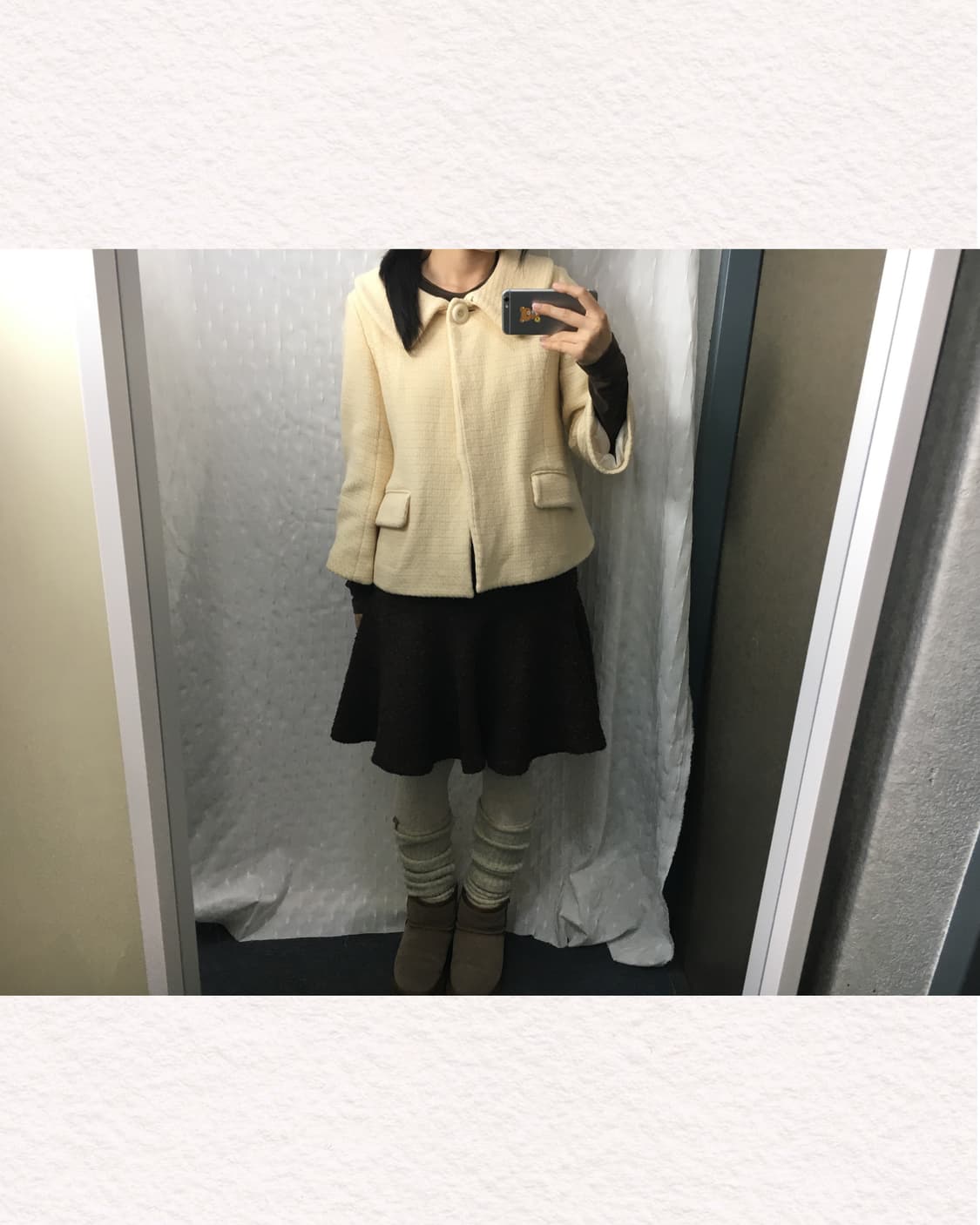 아이보리 울 숏코트  상품이미지1