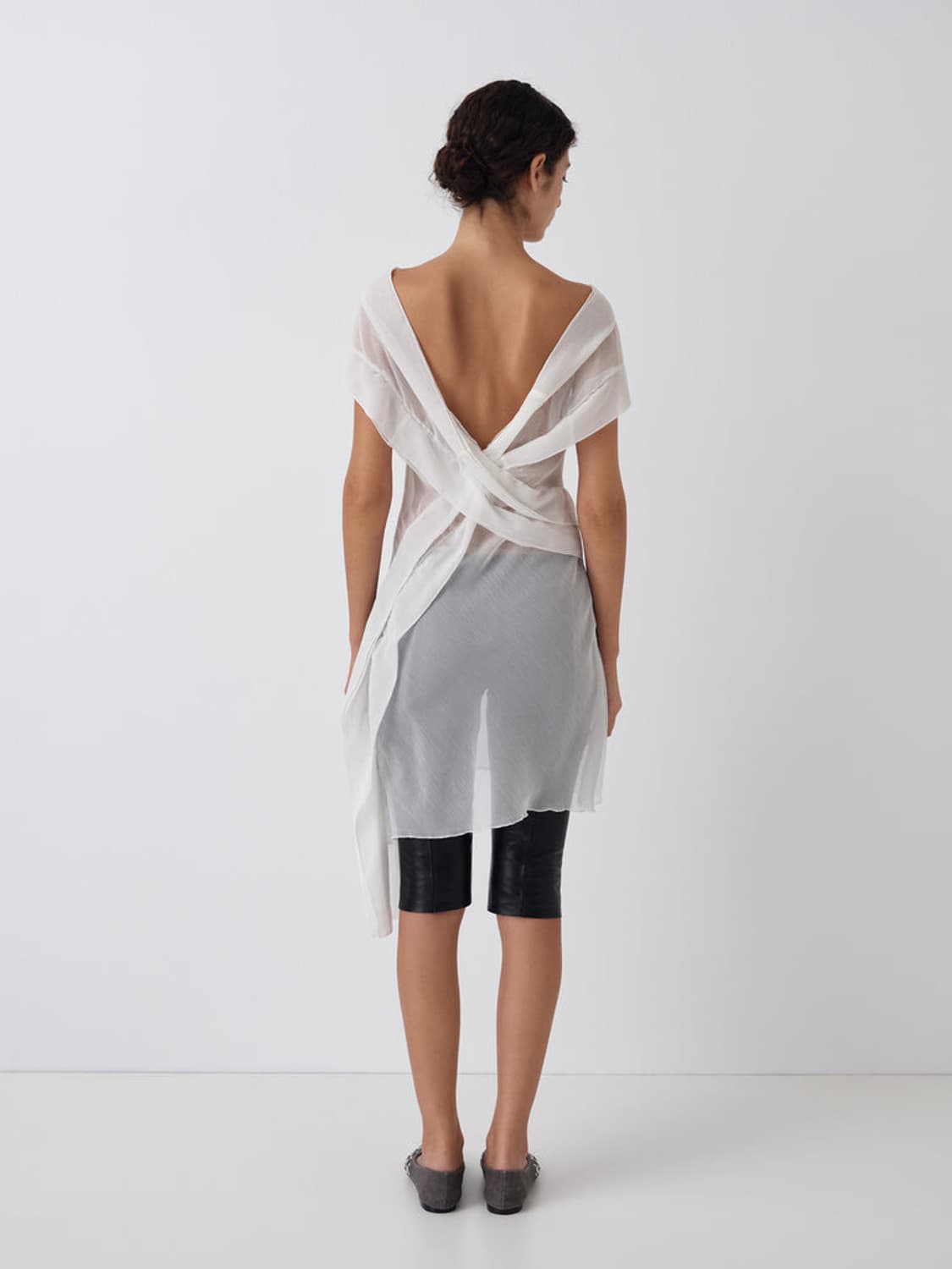 [37,38,39]기마구아스 스터드 발레리나 슈즈/그레이 상품이미지5