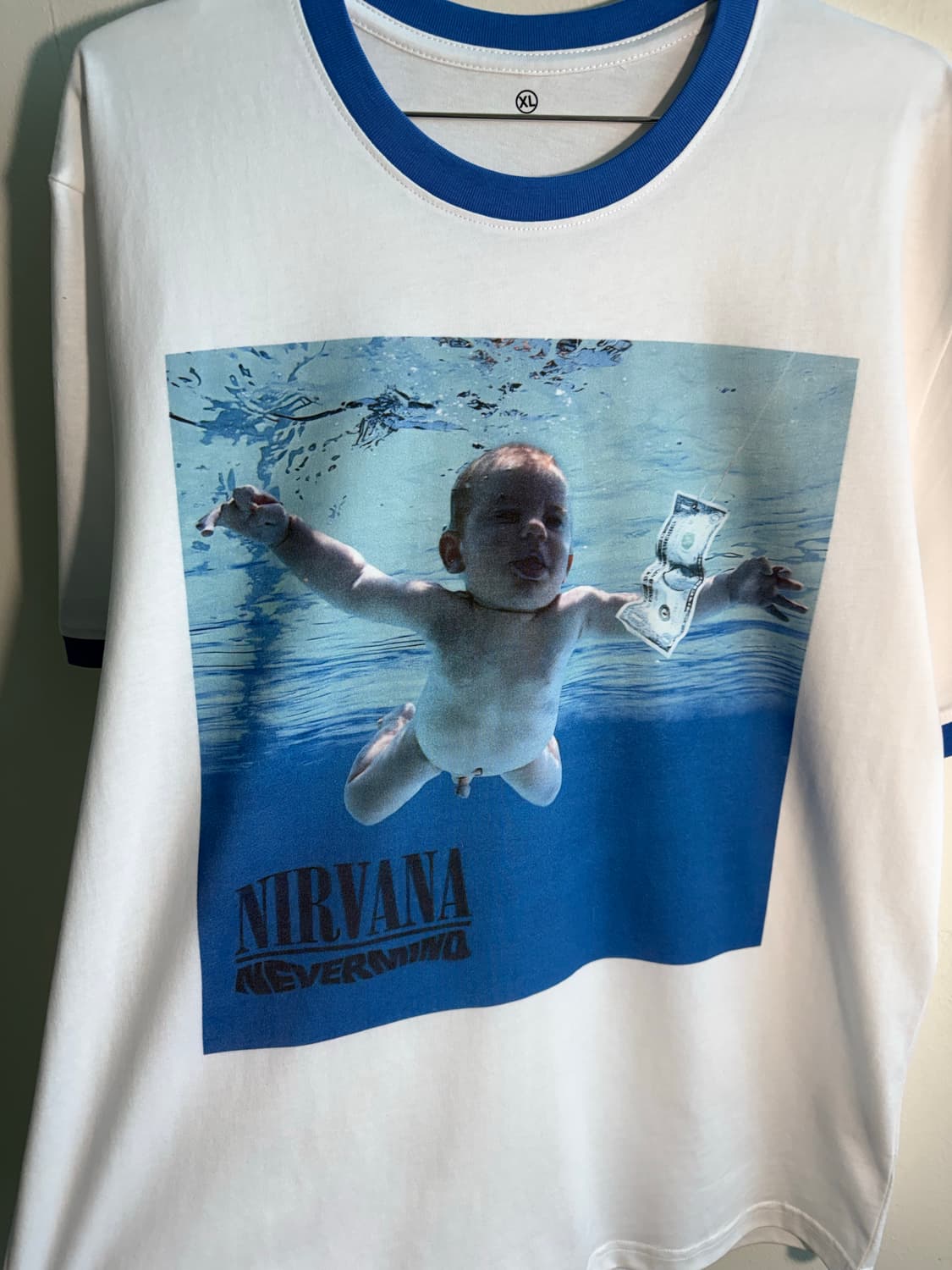 너바나 네버마인드 빈티지무드 링거반팔티 상품이미지5