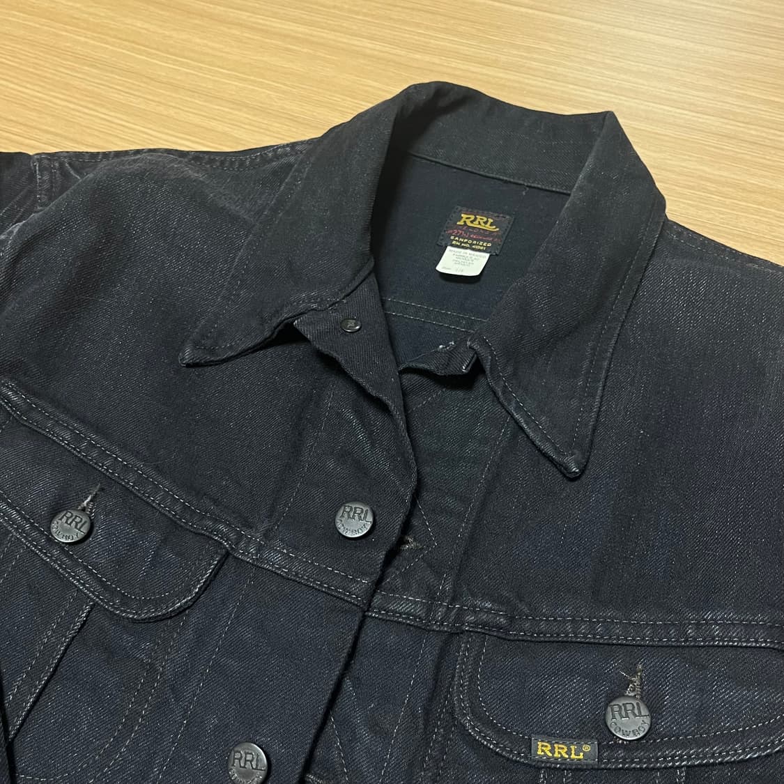 RRL LOT 271 데님 트러커 블랙자켓 L 상품이미지2