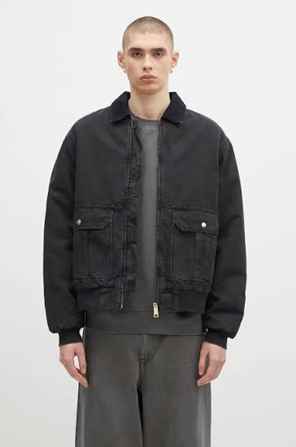 칼하트 WIP 스탠톤 자켓 블랙 스톤 다이드 L 사이즈 상품이미지4