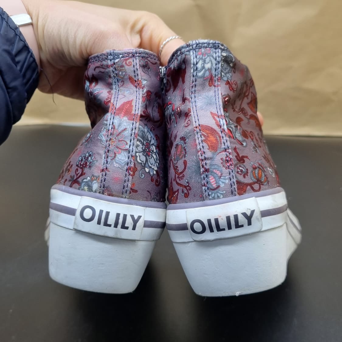 새상품 오일릴리 여성키높이하이탑235 굽5 상품이미지4