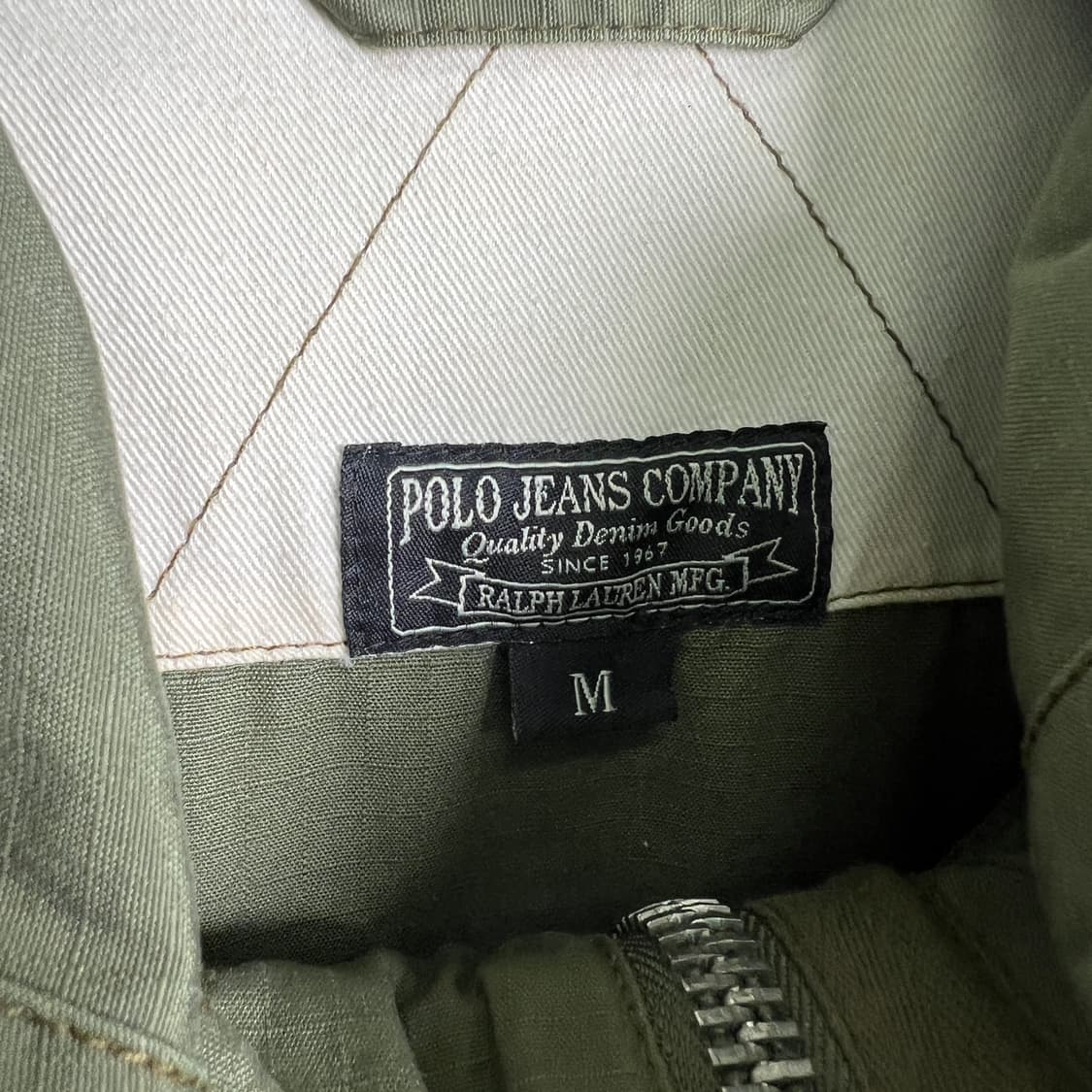 폴로 랄프로렌 진스 카키 멀티 포켓 스컬 패치 M-43 야상 자켓 M 상품이미지3