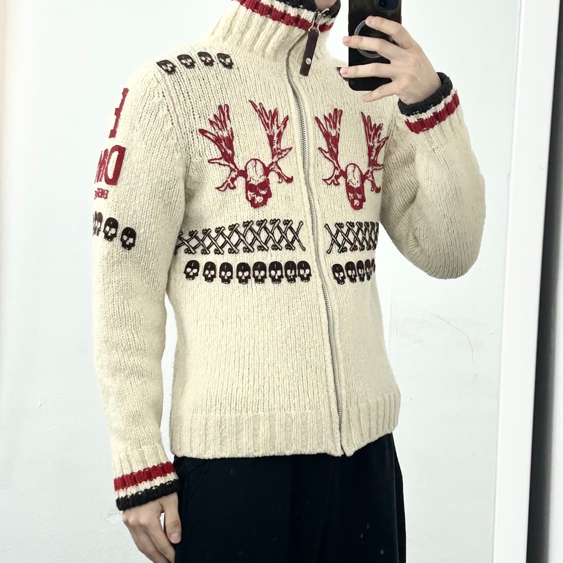 Energie 스컬 코위찬 니트 자켓 상품이미지2