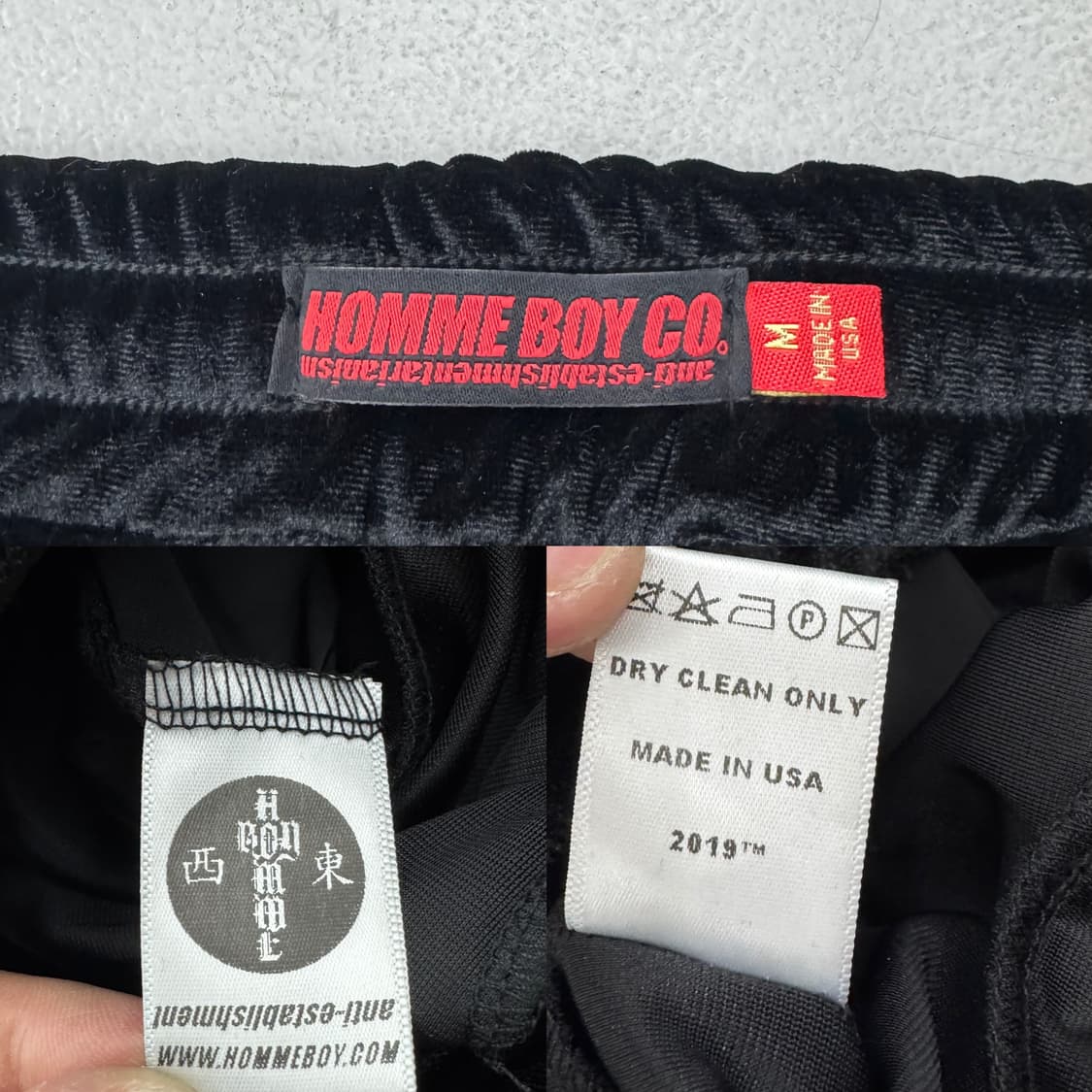 옴므보이 Home boy 지퍼 디테일 하이브리드 벨벳 트랙팬츠 상품이미지10