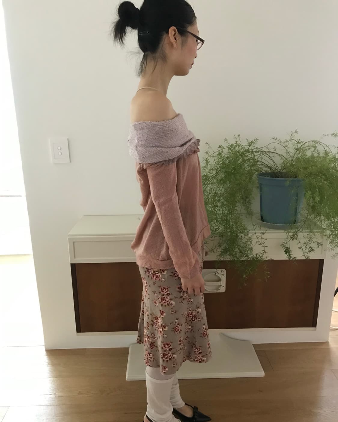 vintage corduroy pattern skirt (25inch) 상품이미지5