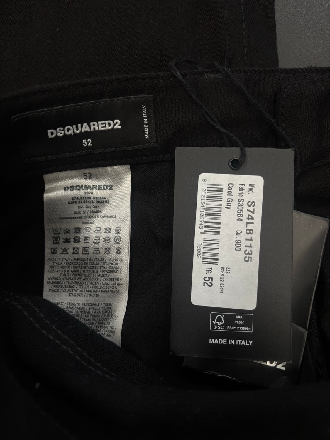 디스퀘어드2 블랙진 (새상품) 52사이즈 상품이미지2