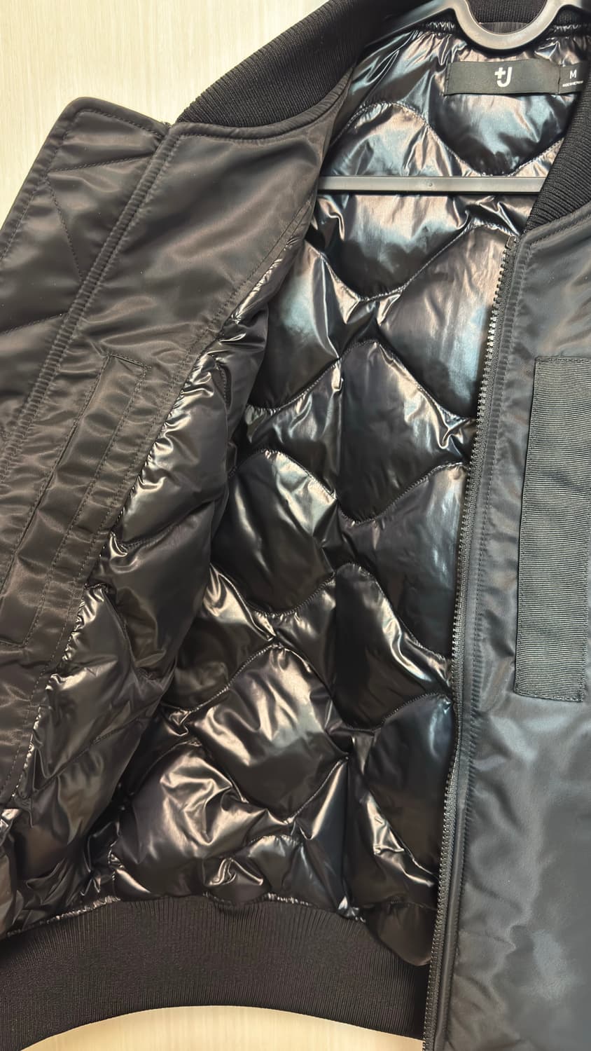 [M, 새상품] 유니클로 +J 질샌더 MA-1 블랙 판매 상품이미지5