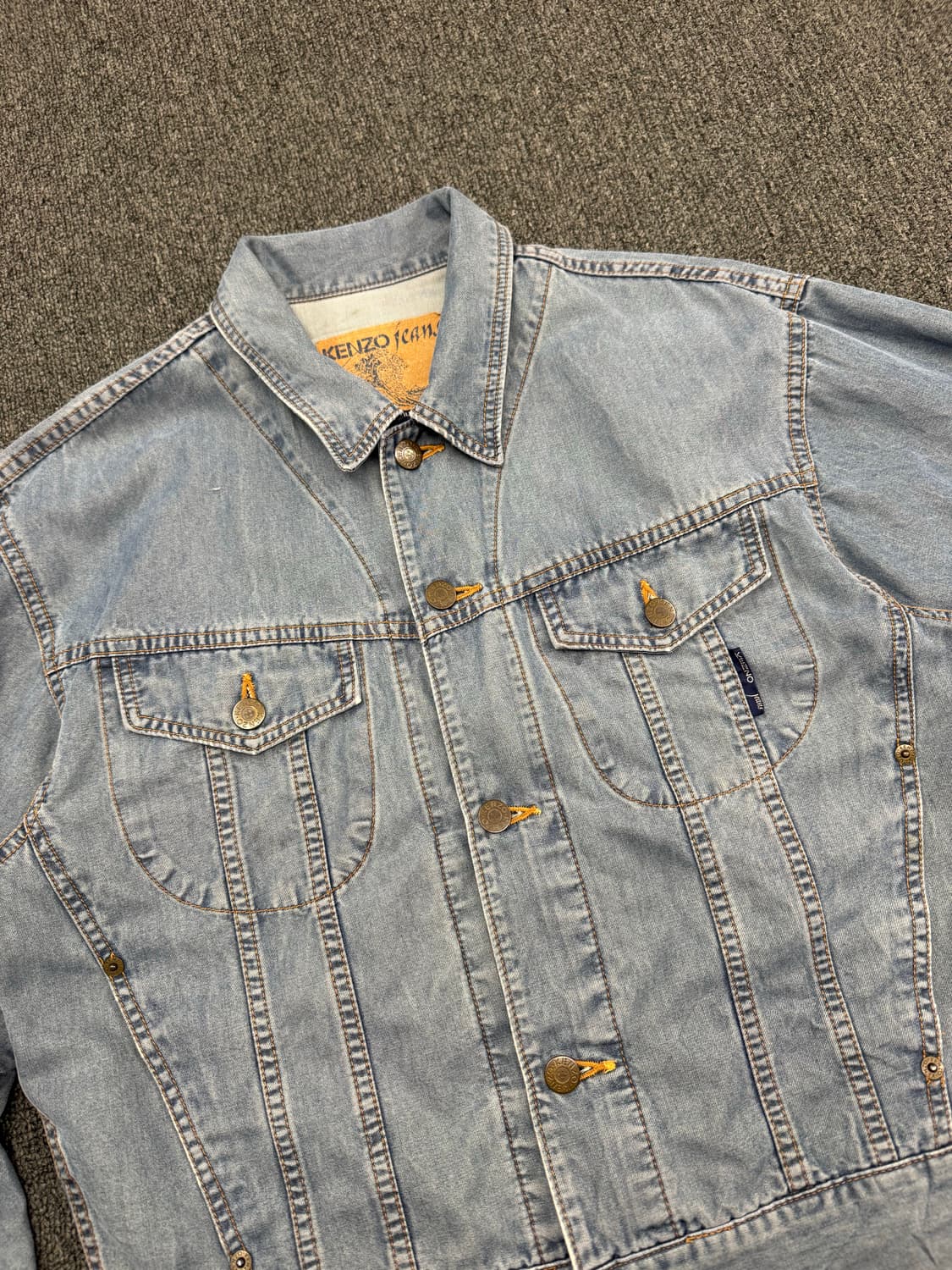 M)kenzo jeans 빈티지 패치 데님 셔츠 자켓 상품이미지3