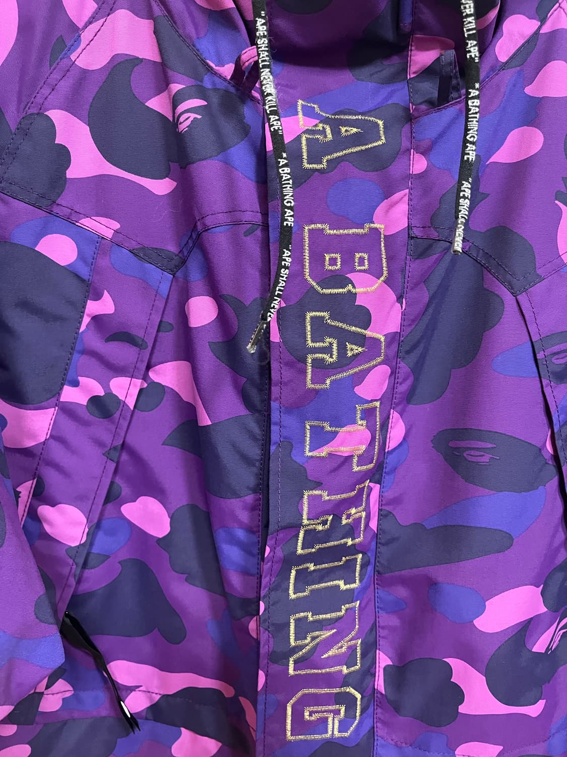 베이프 스노우보드 카모 자켓 퍼플 상품이미지3