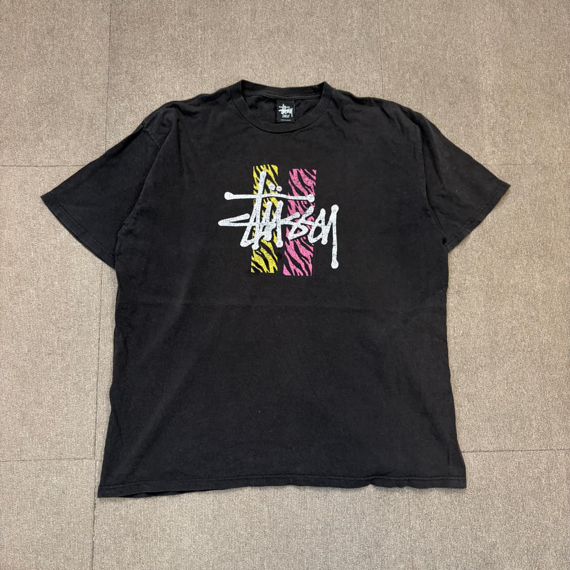 stussy 스투시 지브라 로고 반팔 티셔츠 L 상품이미지1