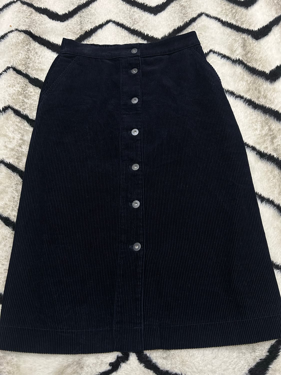 [M]유니클로 코듀로이 롱 스커트/짙은네이비 상품이미지1