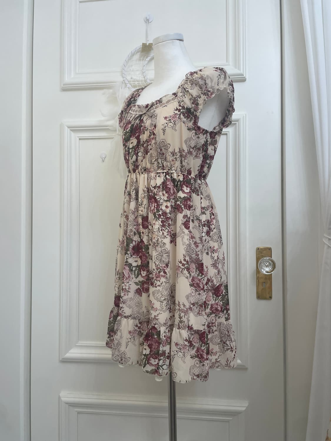 LEST ROSE beige flower lace point opc 상품이미지2