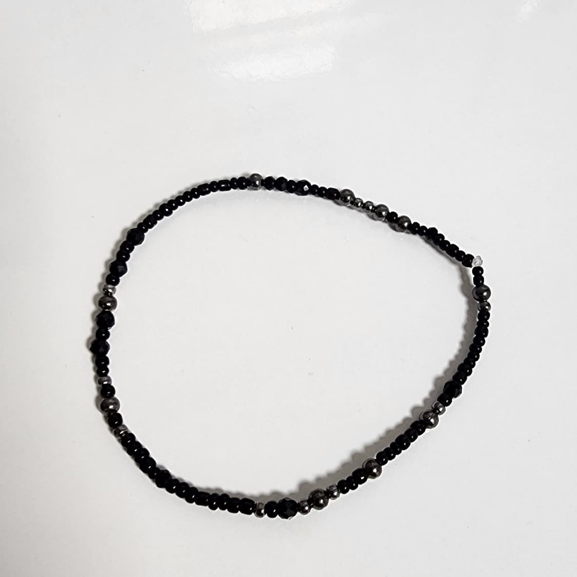 남자 블랙 심플 실팔찌 상품이미지2